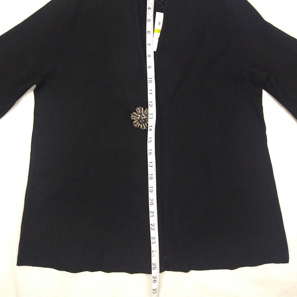 JM Collection Holiday Party Brooch Cardigan - Picture 6 of 10